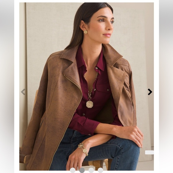 NWT Chicos Faux Leather Jacket - Picture 3 of 8